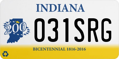 IN license plate 031SRG