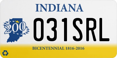 IN license plate 031SRL