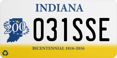 IN license plate 031SSE