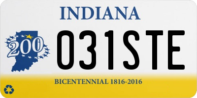 IN license plate 031STE