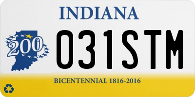 IN license plate 031STM