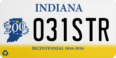 IN license plate 031STR