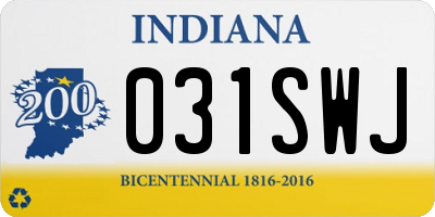 IN license plate 031SWJ