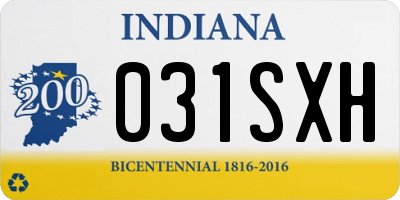 IN license plate 031SXH