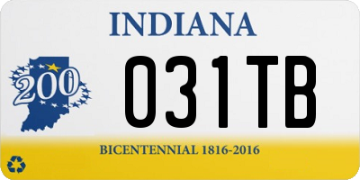 IN license plate 031TB