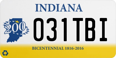IN license plate 031TBI