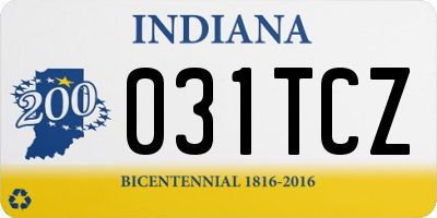 IN license plate 031TCZ