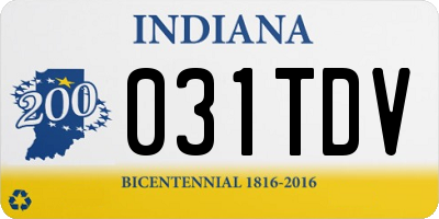IN license plate 031TDV