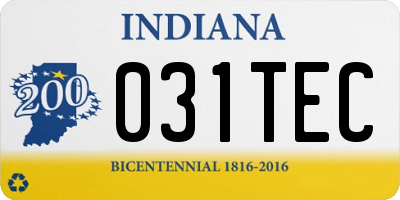 IN license plate 031TEC