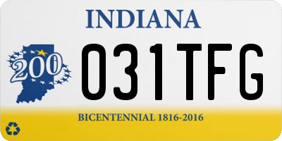 IN license plate 031TFG