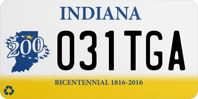IN license plate 031TGA
