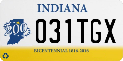 IN license plate 031TGX