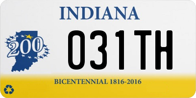 IN license plate 031TH