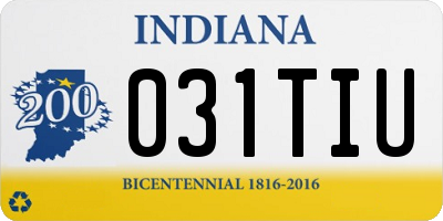 IN license plate 031TIU