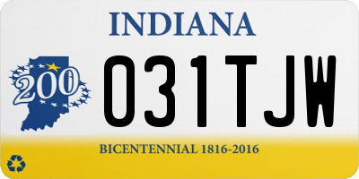IN license plate 031TJW