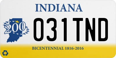 IN license plate 031TND
