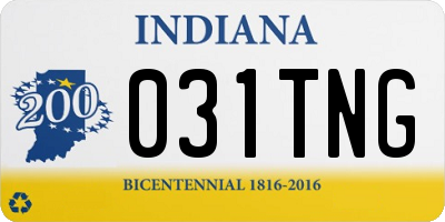 IN license plate 031TNG