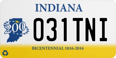 IN license plate 031TNI