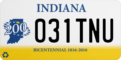 IN license plate 031TNU