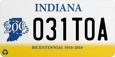 IN license plate 031TOA