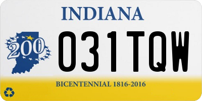 IN license plate 031TQW