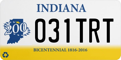 IN license plate 031TRT
