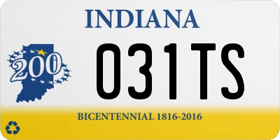 IN license plate 031TS