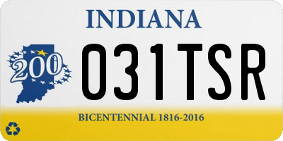 IN license plate 031TSR