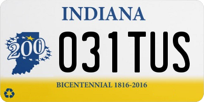 IN license plate 031TUS
