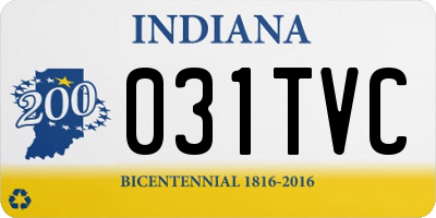 IN license plate 031TVC
