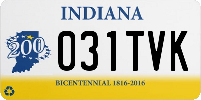 IN license plate 031TVK
