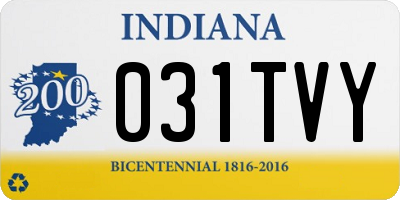 IN license plate 031TVY
