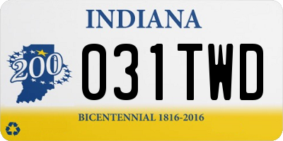 IN license plate 031TWD