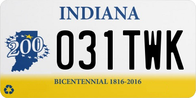IN license plate 031TWK