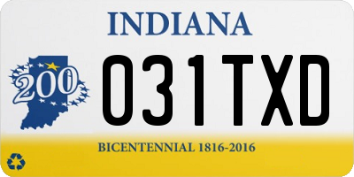 IN license plate 031TXD