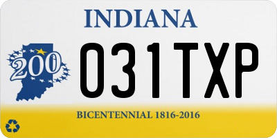 IN license plate 031TXP