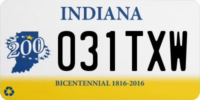 IN license plate 031TXW