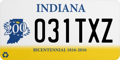 IN license plate 031TXZ