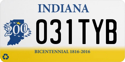 IN license plate 031TYB