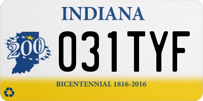 IN license plate 031TYF