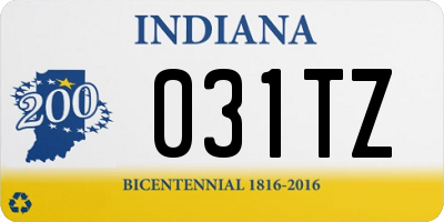 IN license plate 031TZ