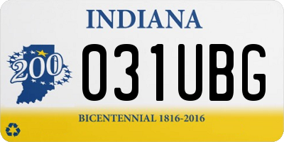 IN license plate 031UBG