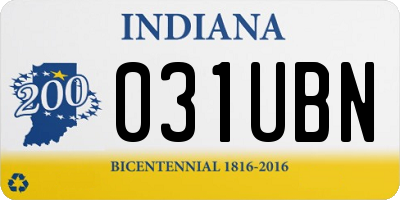 IN license plate 031UBN