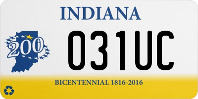 IN license plate 031UC