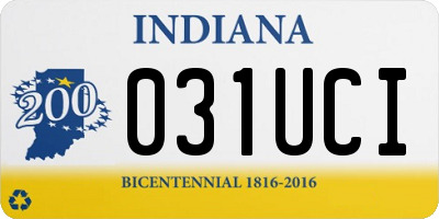 IN license plate 031UCI