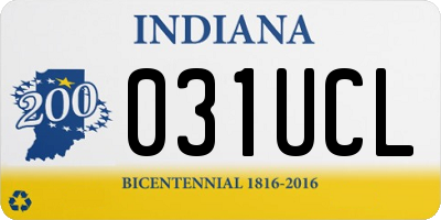 IN license plate 031UCL
