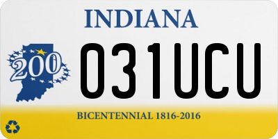 IN license plate 031UCU