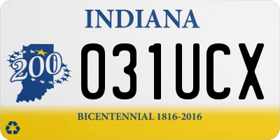 IN license plate 031UCX