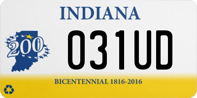 IN license plate 031UD