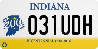 IN license plate 031UDH